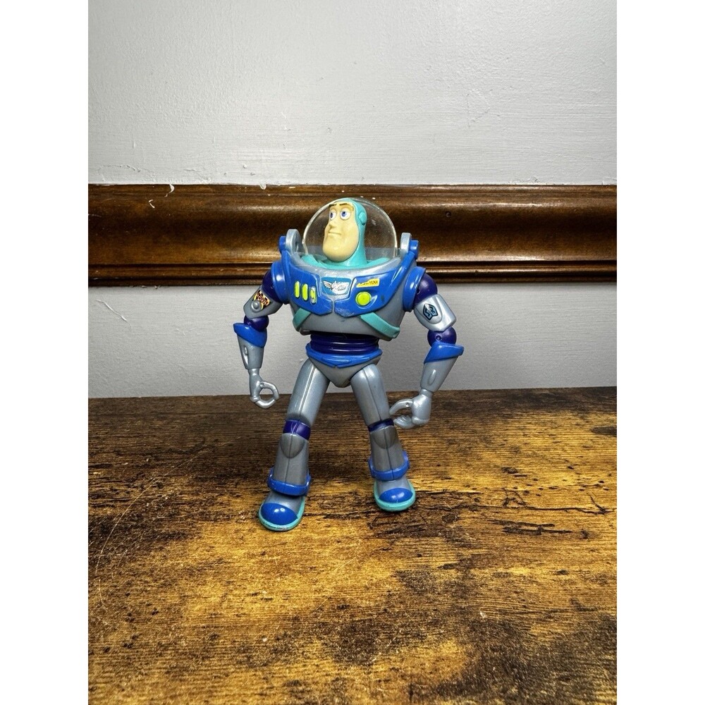 VTG Toy Story 2 Aqua Action Super Buzz Lightyear Figure Mattel 2000 5" Blue RARE